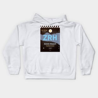 ZRH Zurich Airport code Kids Hoodie